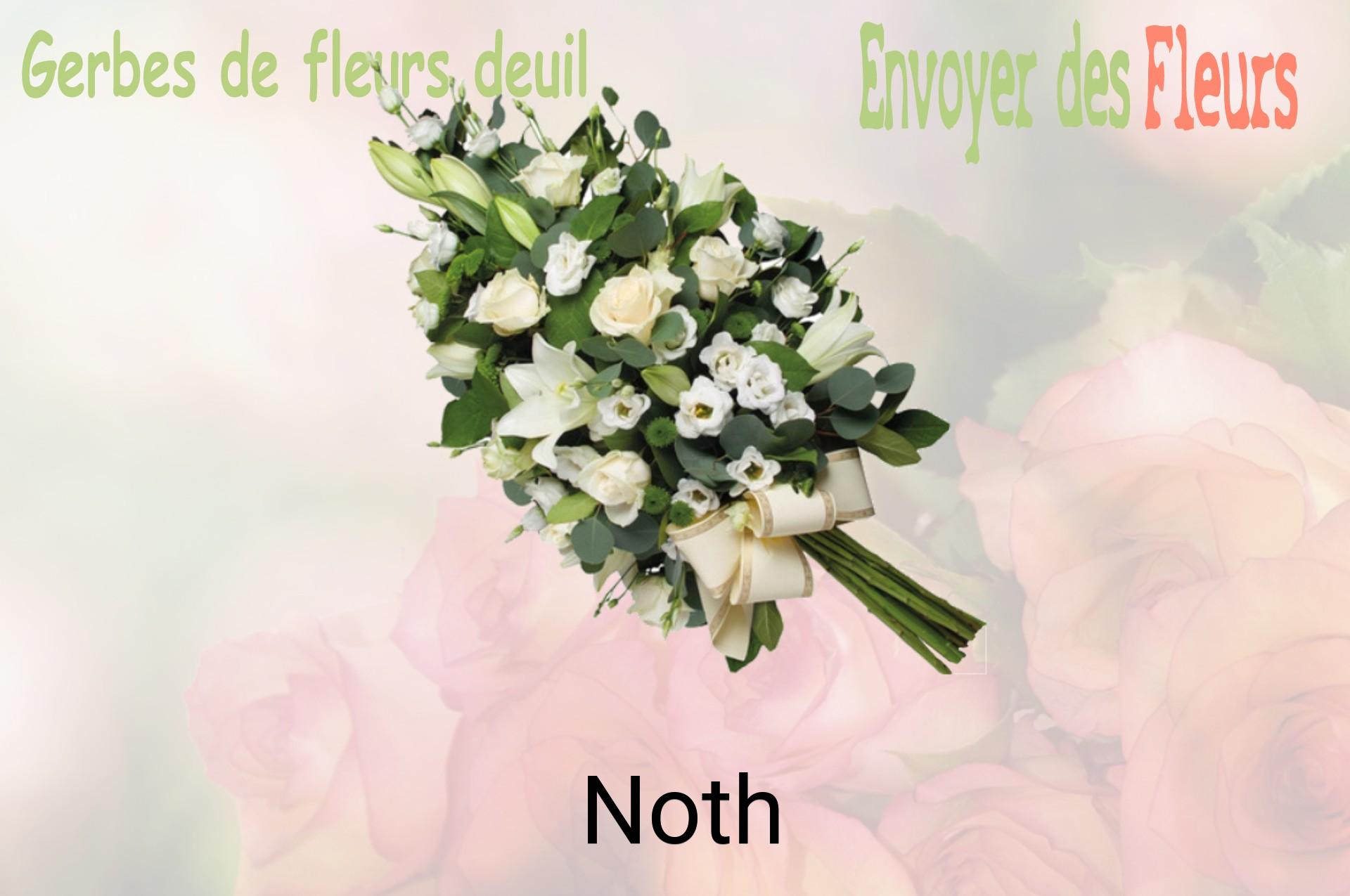 Gerbe de fleurs de deuil livrée à Noth